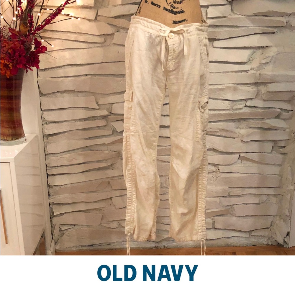 Cream Linen Pants